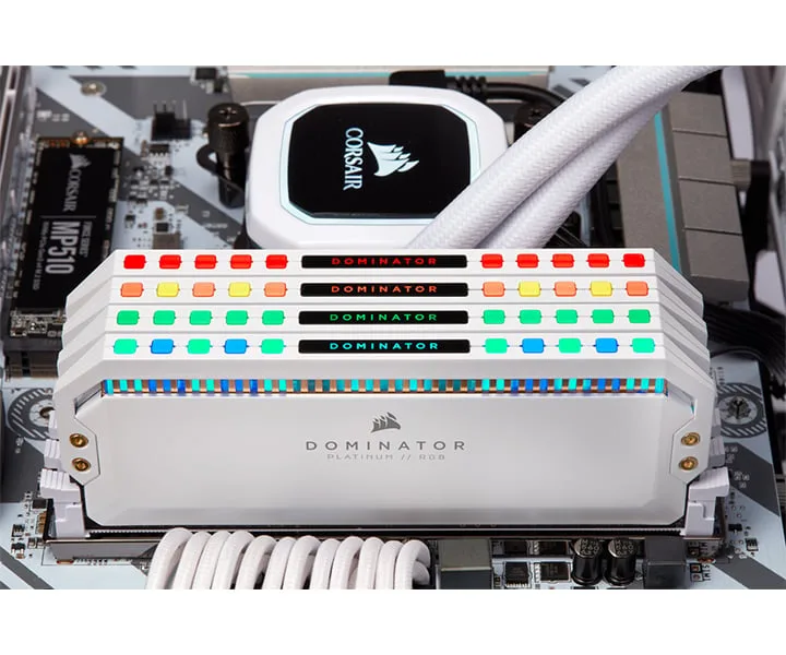 Máy Tính Lào Cai - Ram Corsair Dominator Platinum 16GB (2x8GB) RGB 3200 White