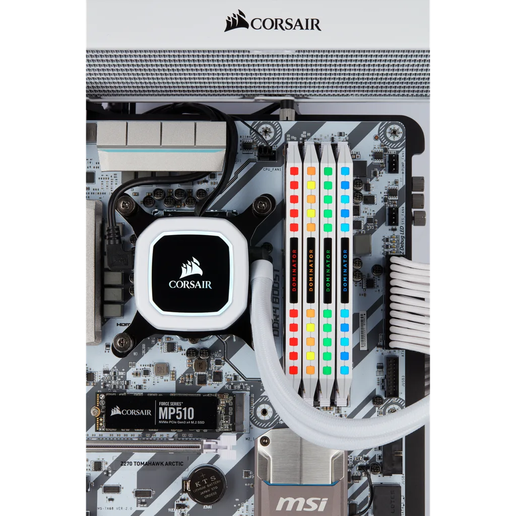 Máy Tính Lào Cai - Ram Corsair Dominator Platinum 16GB (2x8GB) RGB 3200 White
