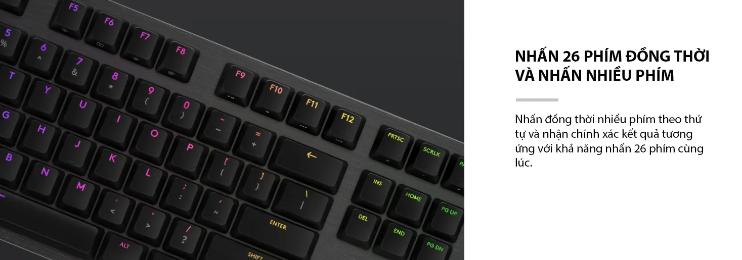 Bàn phím cơ Logitech G512 Lightsync RGB Tactile (USB/GX Brown) 9