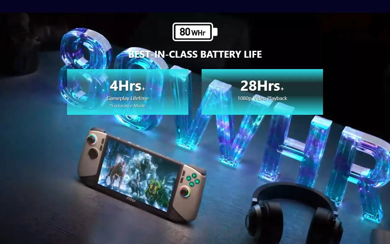 Máy chơi game cầm tay MSI Claw 8 AI+ (A2VM-079VN) 12