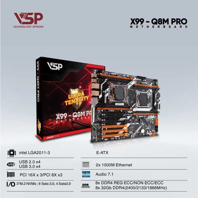 MAINBOARD VSP X99 – Q8M PRO