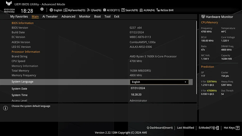 Mainboard ASUS TUF GAMING X870-PLUS WIFI 6