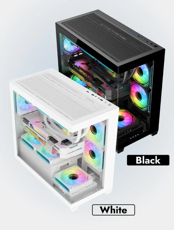 Vỏ case AIGO C218M BLACK (mATX, màu đen, không fan) 4