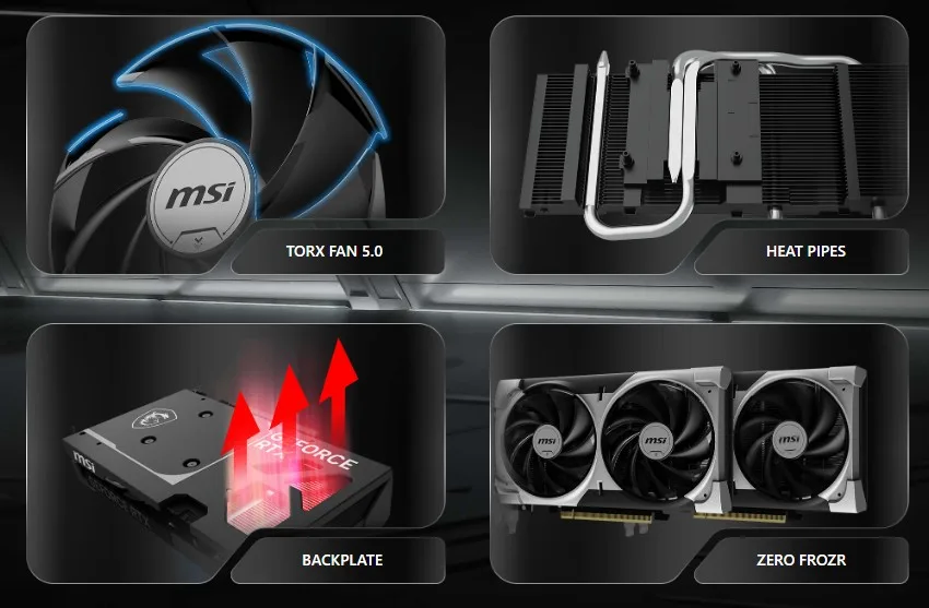 Hệ thống tản nhiệt TORX Fan 5.0 – Vận hành êm ái, bền bỉ