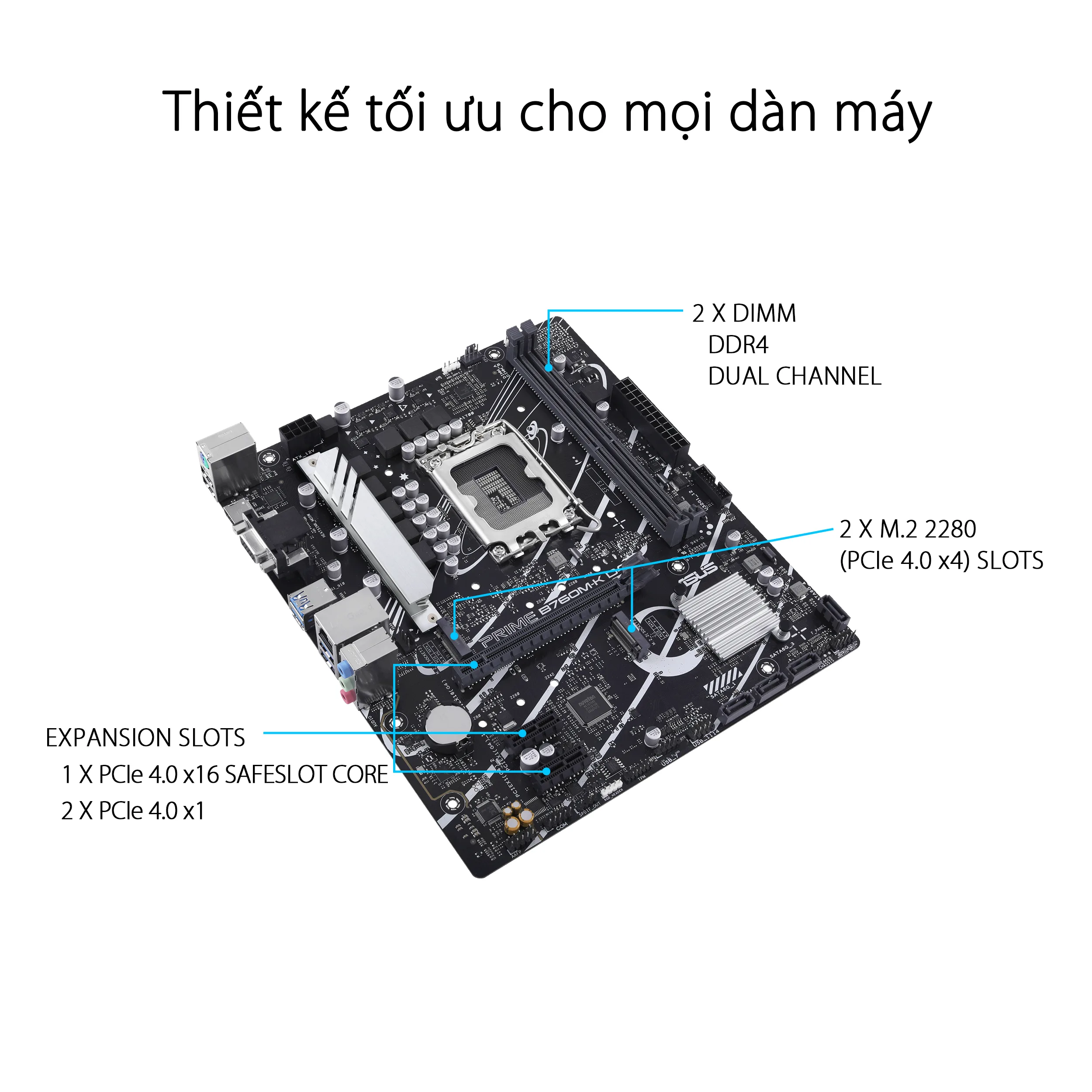 Mainboard ASUS PRIME B760M-K D4 - hacom 1