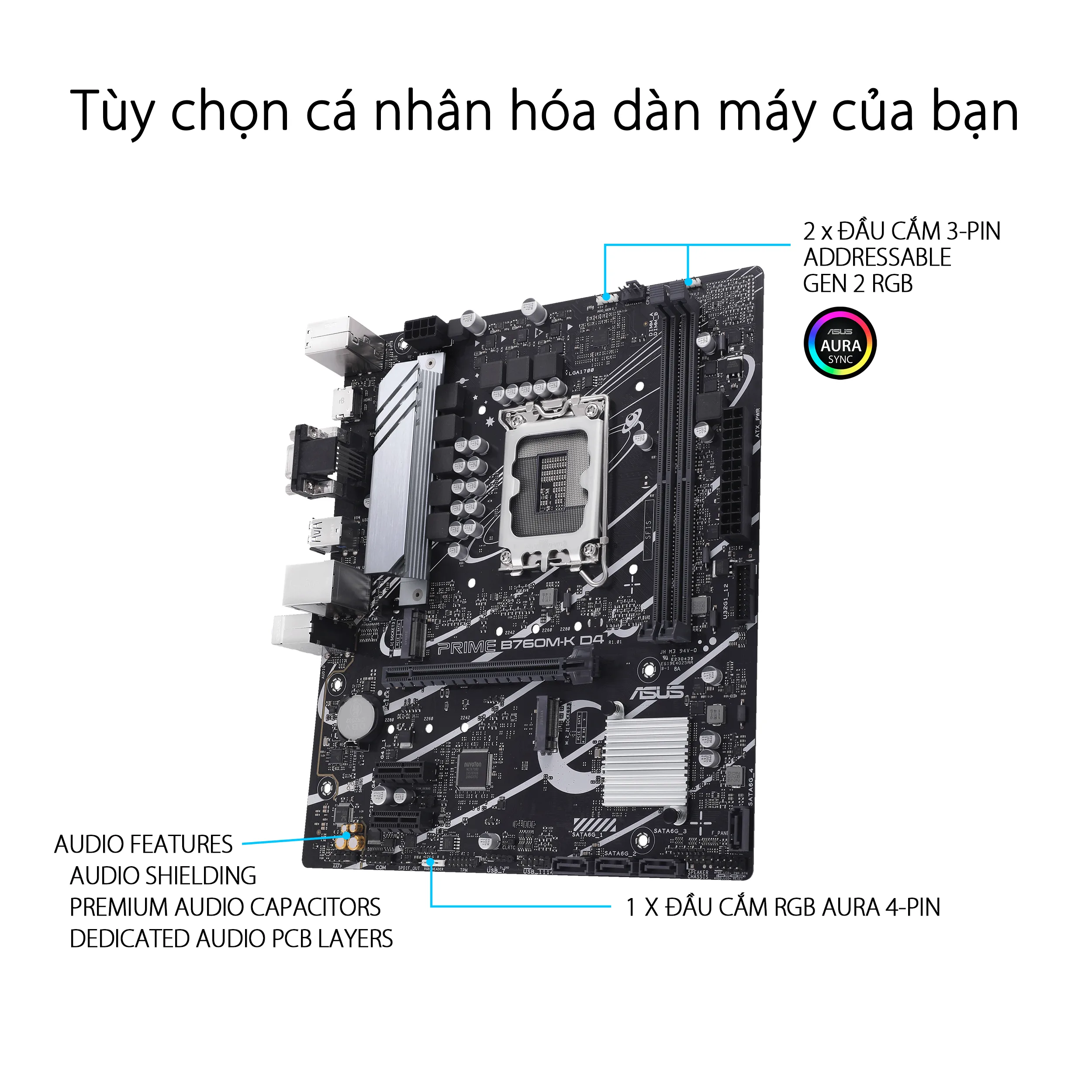 Mainboard ASUS PRIME B760M-K D4 - hacom 4
