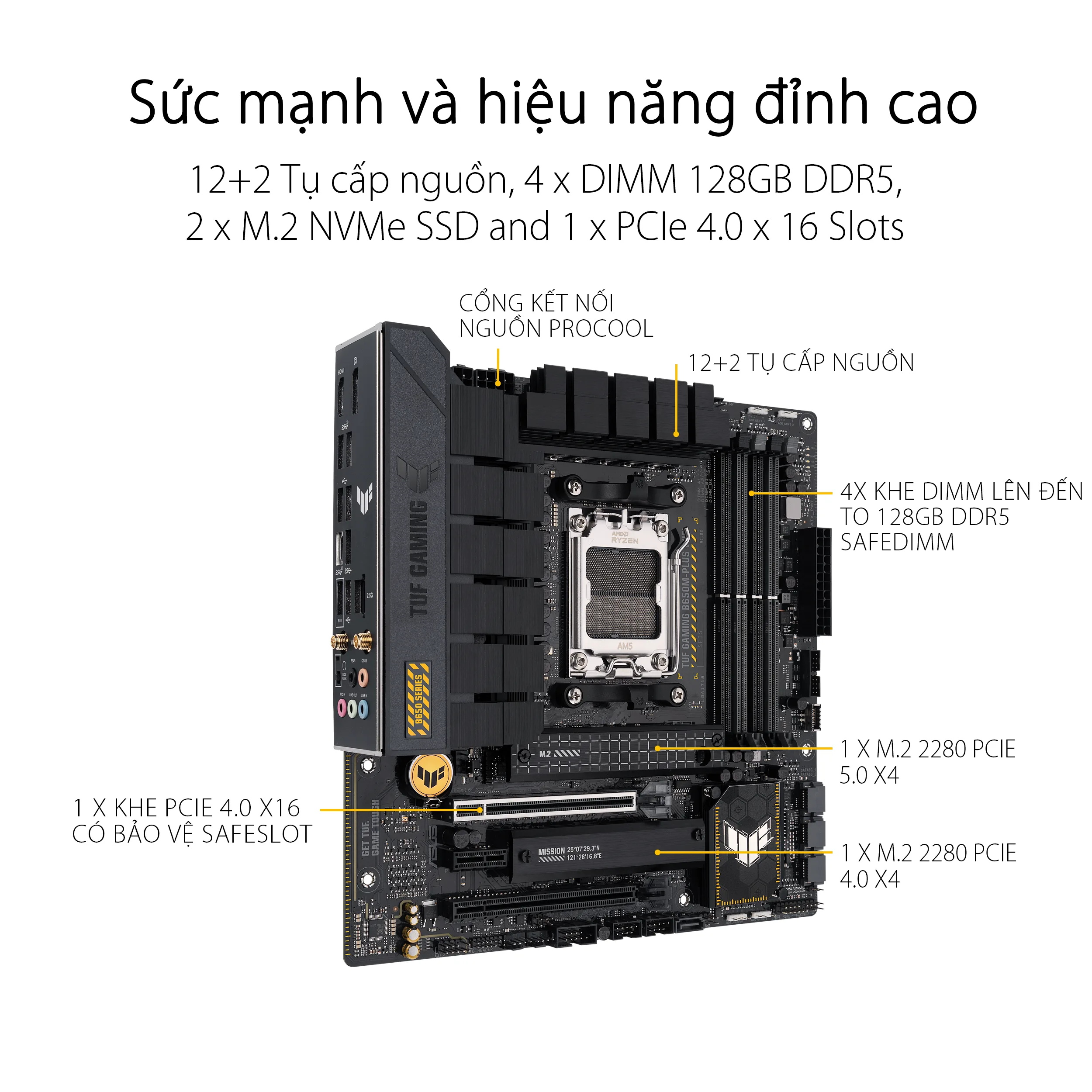 Mainboard ASUS TUF GAMING B650M-PLUS WIFI 
