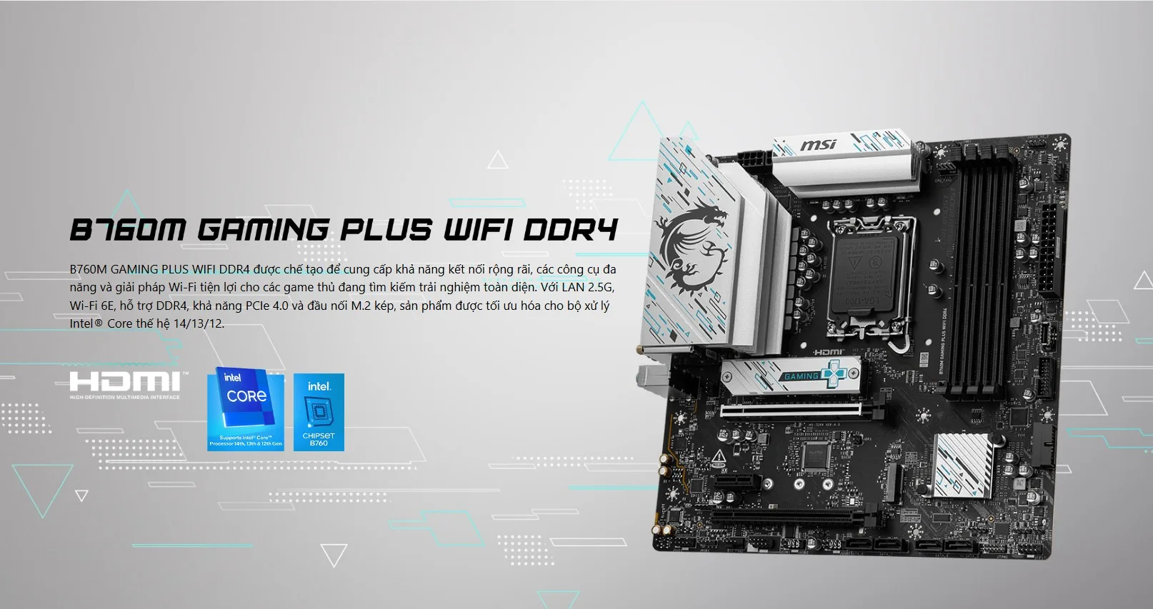 Mainboard MSI B760M GAMING PLUS WIFI DDR4 