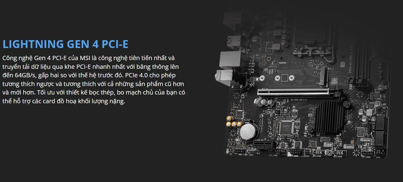 Mainboard MSI PRO H610M-E DDR4