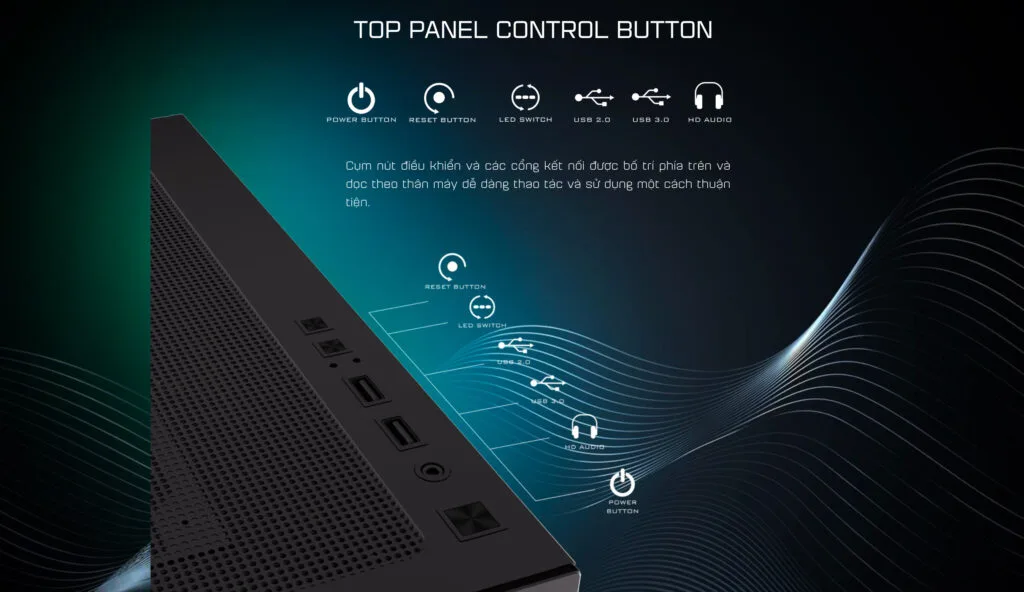 Vỏ Case MIK AETHER BLACK (MATX/Mid Tower/Màu Đen) 